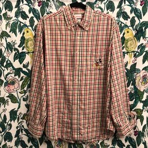 Vintage 90’s/Y2K Disney Plaid Mickey Shirt